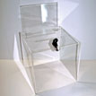scatola plexiglas trasparente con buca lettere tipo urna con serratura