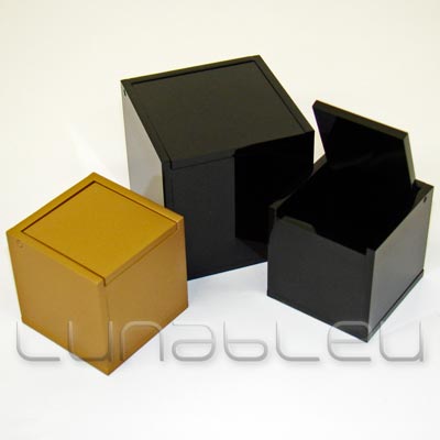 scatole in plexiglas colore coprente o verniciate